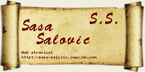 Saša Šalović vizit kartica